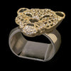 Gold Leopard Napkin Ring Featuring Premium Crystals | Set of 4