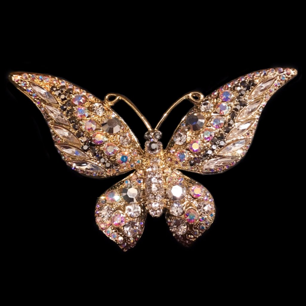 Butterfly Brooch Pin Featuring Premium Crystal