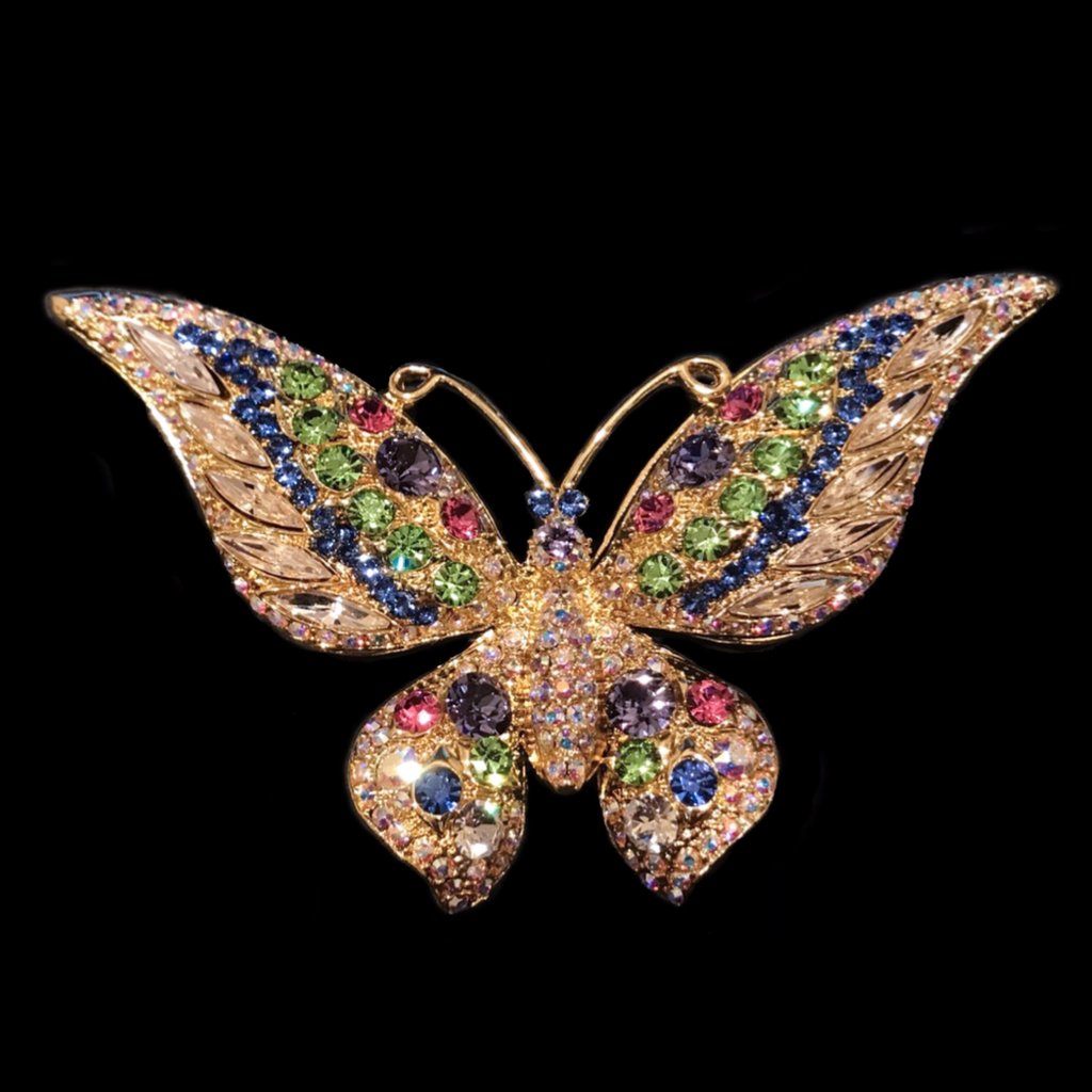 Butterfly Brooch Pin Featuring Premium Crystal