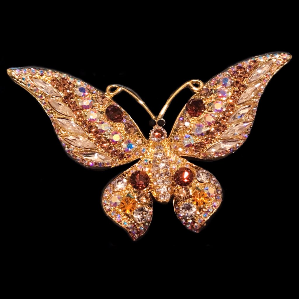 Butterfly Brooch Pin Featuring Premium Crystal