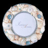 6” Round Seashell Picture Frame Featuring Pacific Opal Swarovski © Crystals