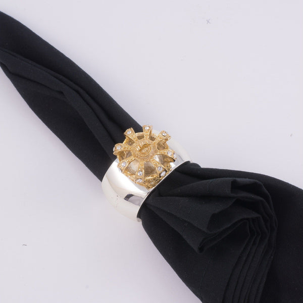 Gold crown napkin rings store