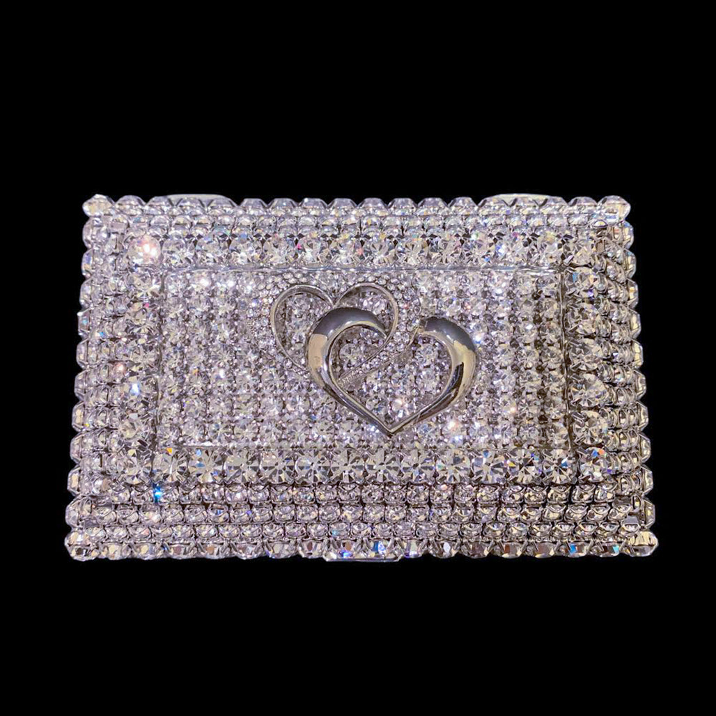 Locking Hearts Keepsake Box Featuring Premium Crystal