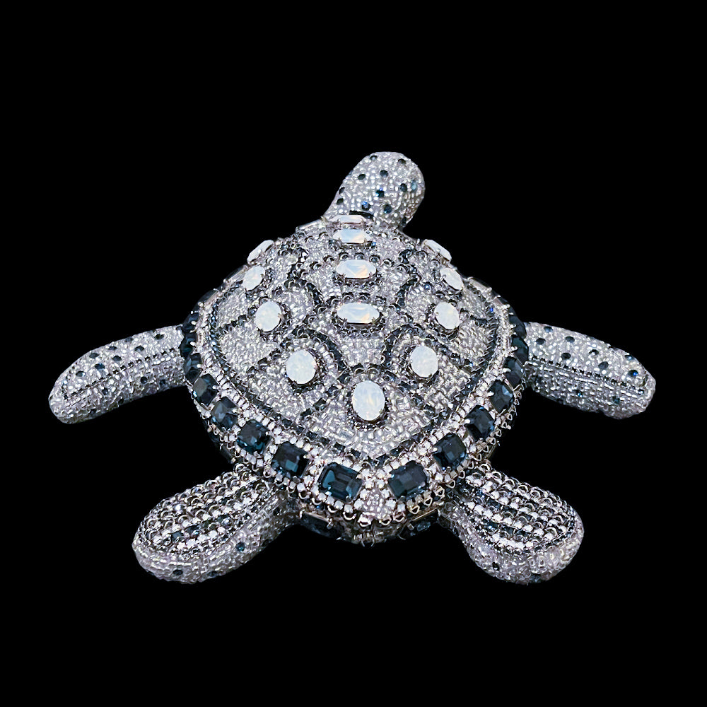 Large Sea Turtle Sculpture Featuring Opal Crystal Mix