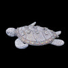 Crystallized Large Sea Turtle Sculpture Featuring White Opal & Clear Premium Crystal