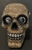 Gold Cracked Skull Embellished with Swarovski Crystals