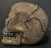 Gold Cracked Skull Embellished with Swarovski Crystals