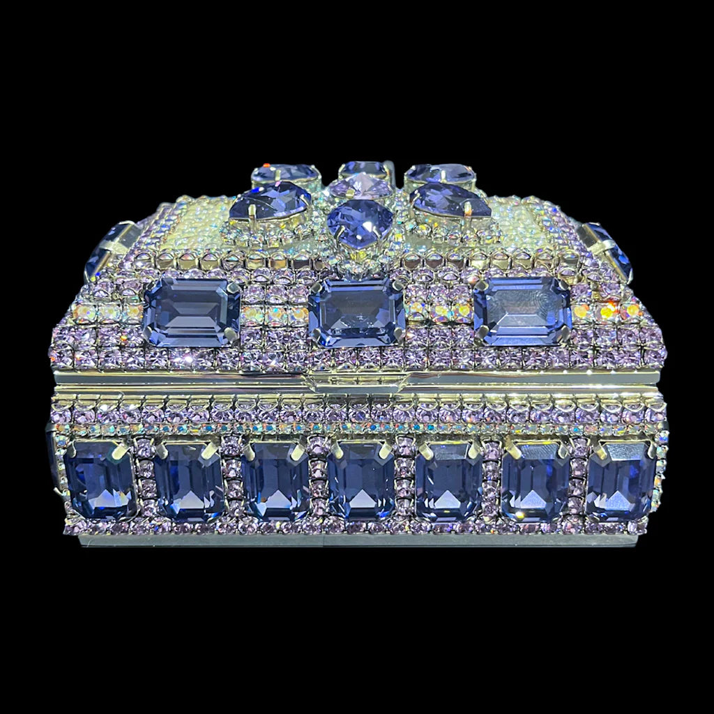 Tanzanite & Violet Keepsake Box Featuring Premium Crystal