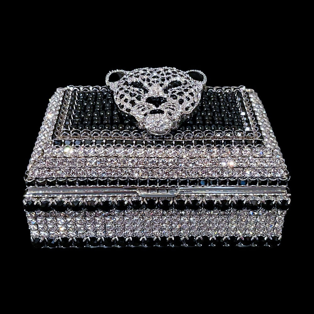 Leopard Keepsake Box Featuring Premium Crystal