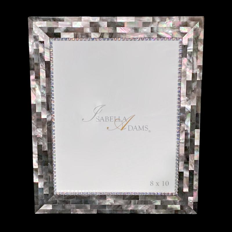 Black Onyx Mother of Pearl 8 X 10  Picture Frame Featuring Premium Crystals