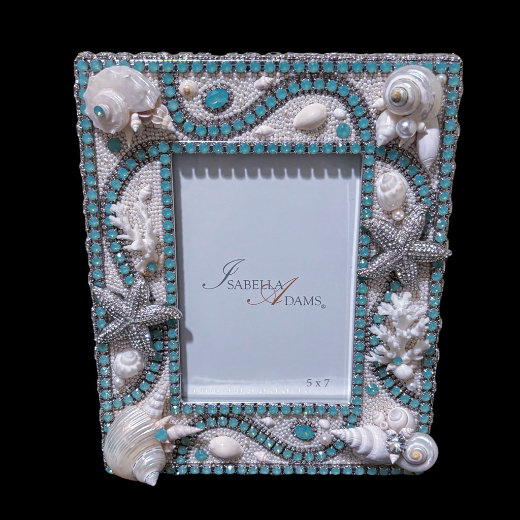 Pacific Opal Sea Life 5 x 7 Picture Frame Featuring Premium Crystals