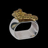 Gold Lion Napkin Ring Featuring Premium Crystal | Set of 4