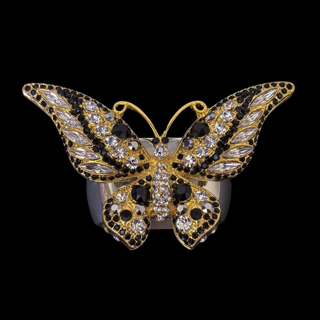 Butterfly Napkin Ring Featuring  Premium Crystals | Set of 4