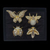 White Opal Mixed Bug Napkin Rings Featuring  Swarovski Crystals | Set of 4