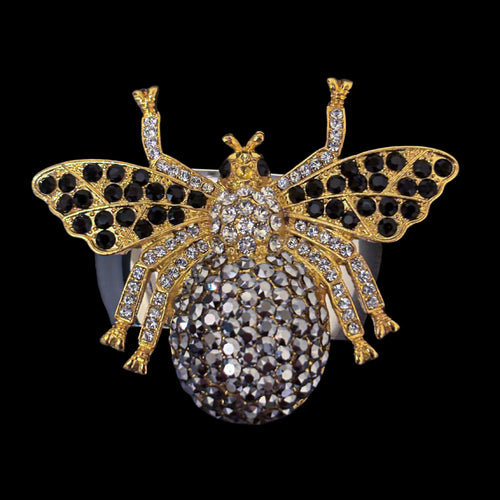 Bee Napkin Ring Featuring Premium Crystal & Silver Rings | Set of 4