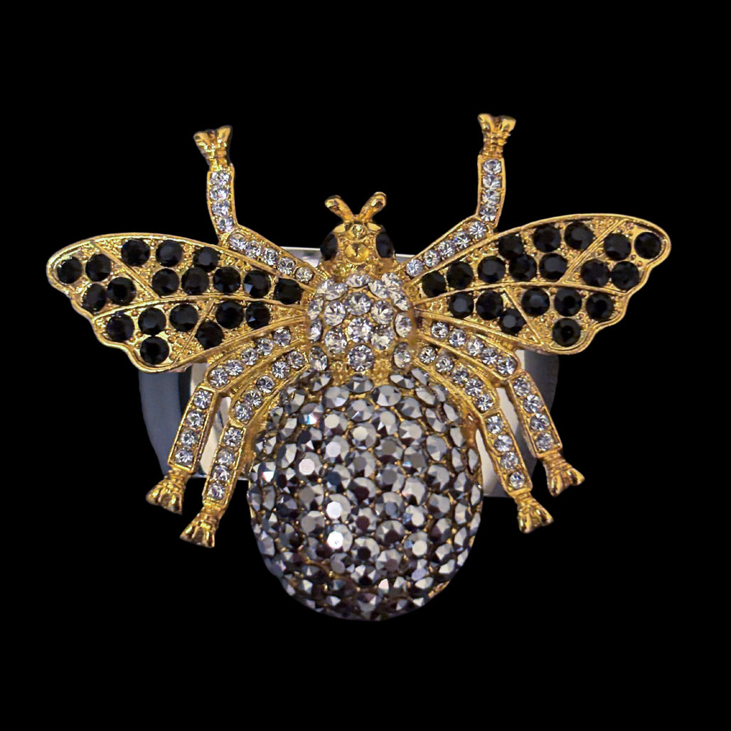Ebony Mixed Bug Napkin Rings Featuring  Swarovski Crystals | Set of 4