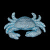 Charlie Jr. , Crab Sculpture Featuring Premium Aquamarine Crystal