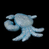 Charlie Jr. , Crab Sculpture Featuring Premium Aquamarine Crystal