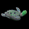 Crystallized Sea Turtle Sculpture Featuring Emerald & Peridot Crystal Mix