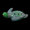 Crystallized Sea Turtle Sculpture Featuring Emerald & Peridot Crystal Mix