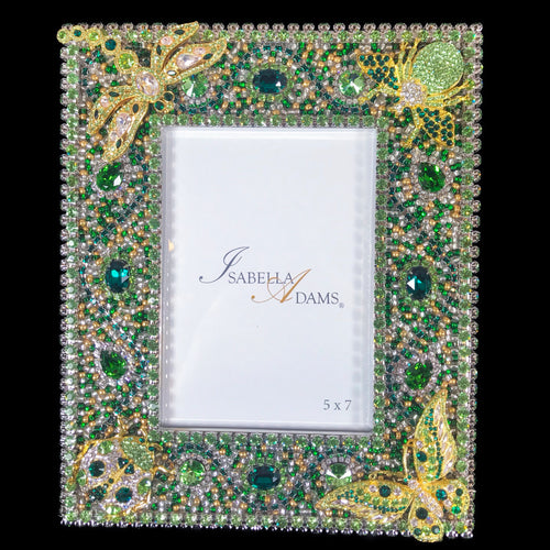 5 x 7 Peridot Bug Picture Frame Featuring Swarovski © Crystals