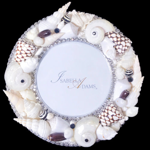 Ebony  & Ivory Sea Life Picture Frame Featuring Premium Crystal