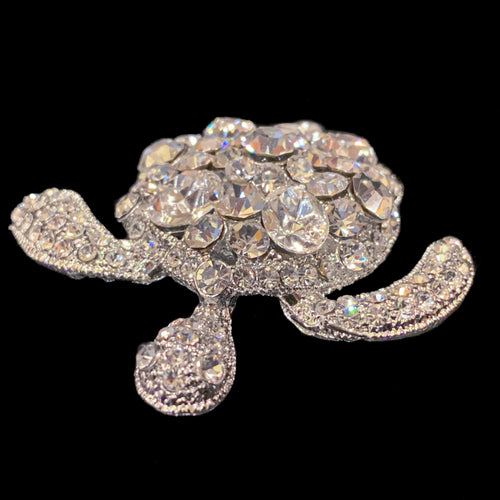 Small Clear Crystal Sea Turtle Paperweight
