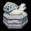 Ebony & Ivory Hexagon Box Featuring Premium Crystals & Natural Seashells