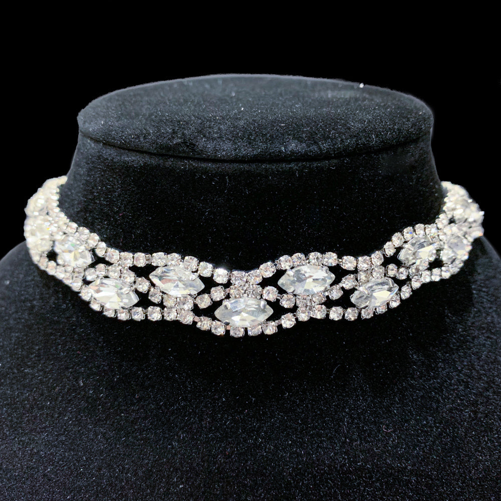 Clear Premium Crystallized Choker Necklace