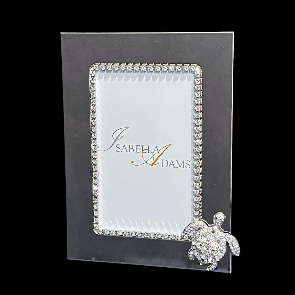 4 x 6 Clear Turtle Picture Frame Featuring Premium Crystal