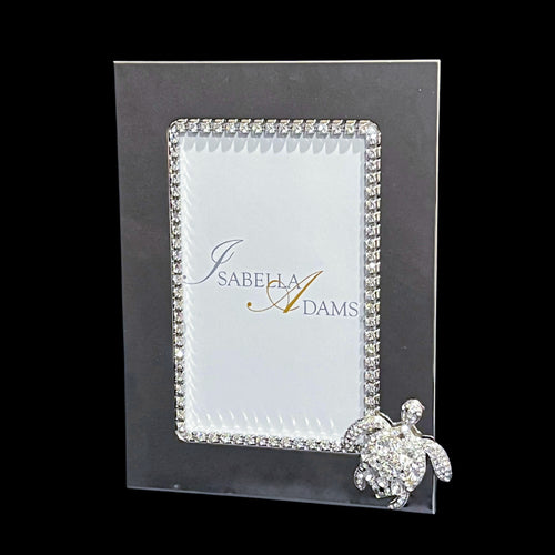4 x 6 Clear Turtle Picture Frame Featuring Premium Crystal