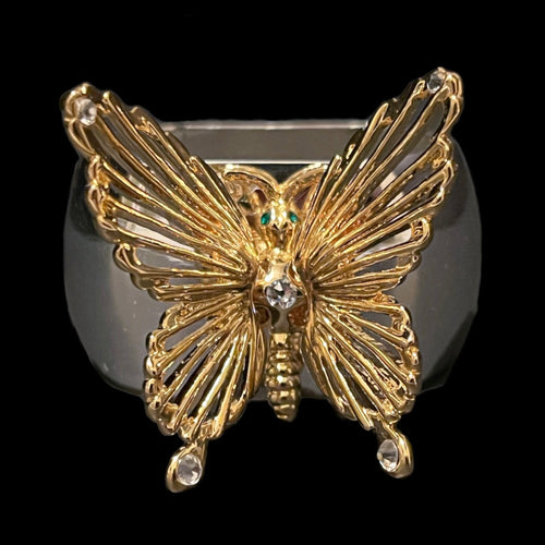 Gold Butterfly Napkin Ring Set | 4