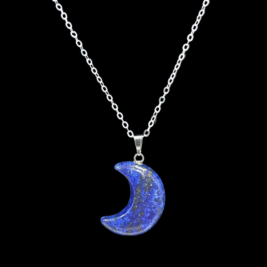 Lapis Crystal Crescent Moon 