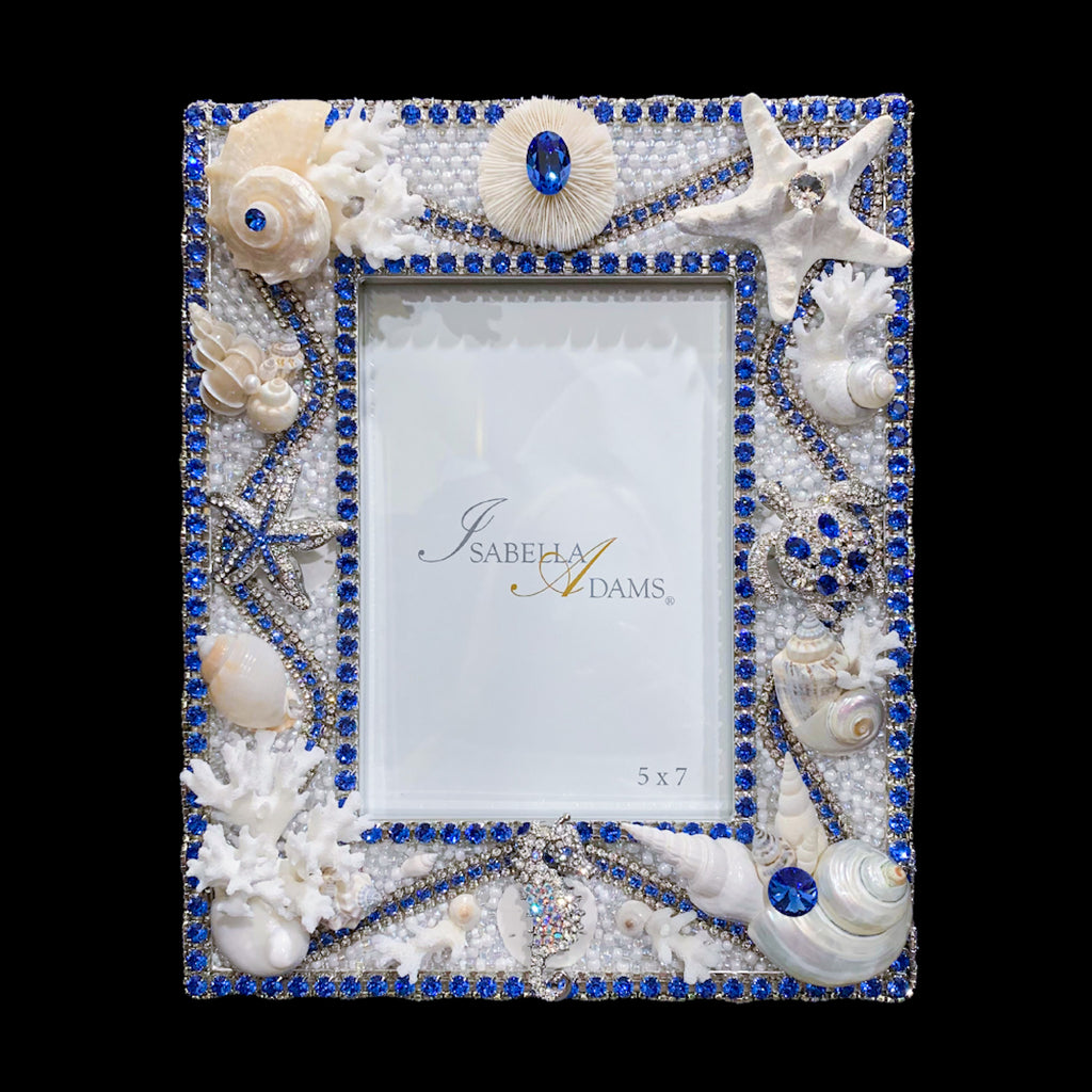 Sapphire Sea Life Crystallized 5 x 7 Picture Frame Featuring Premium Crystals