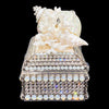White Opal Shell Cluster Keepsake Box Featuring Premium Crystal