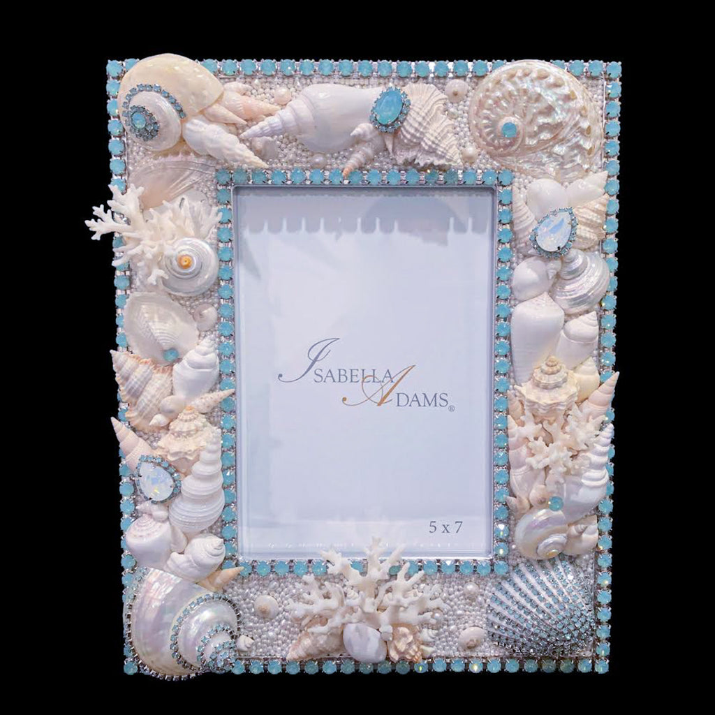 Pacific Opal Sea Life 5 x 7 Picture Frame Featuring Premium Crystal