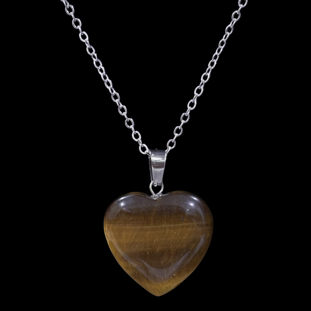 Tiger's Eye Heart Necklace