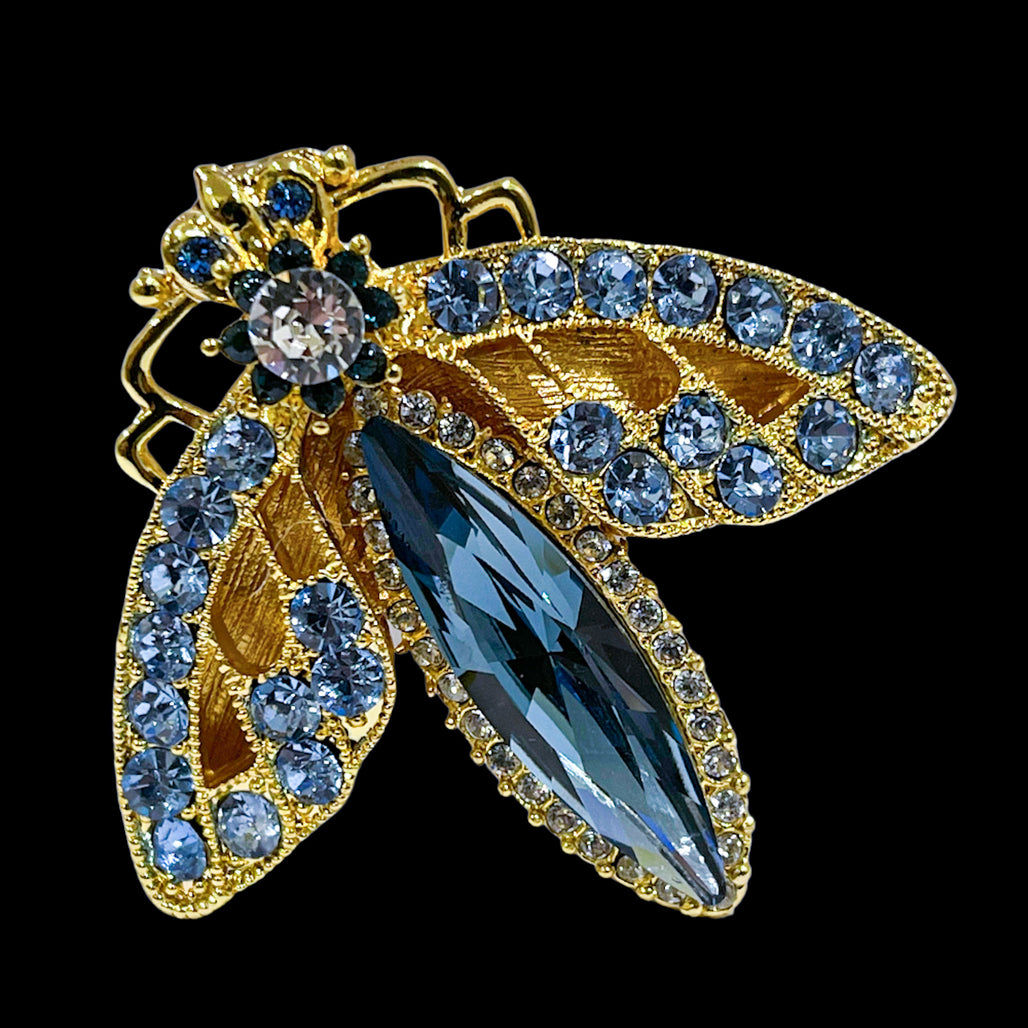 Crystallized Firefly Brooch Pin Featuring Premium Crystals