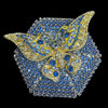 Sapphire Mix Butterfly Hexagon Box Featuring Premium Crystals