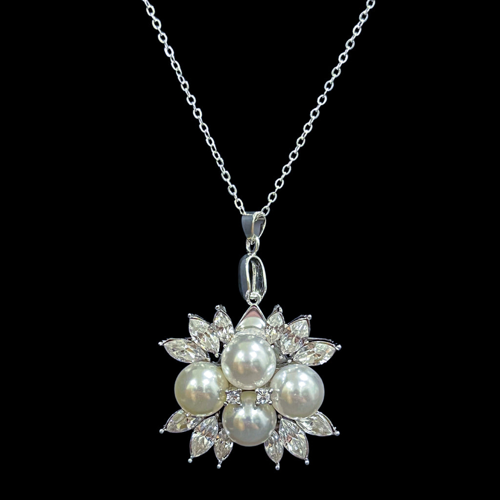 Four Pearl Necklace Featuring Premium Crystal