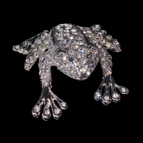 Rivet the Frog Paperweight Collectible Featuring Premium Crystals | Clear Eyes