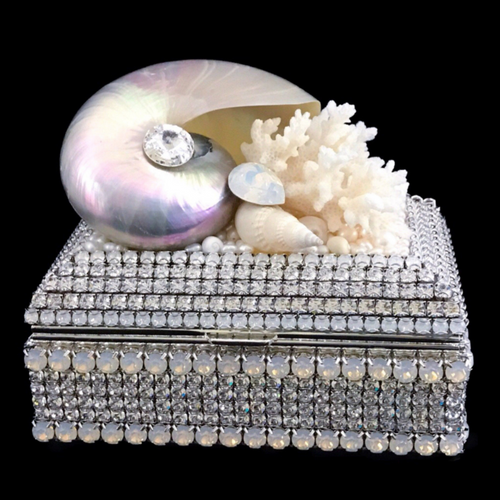 Nautilus Keepsake Box Featuring Premium Crystal
