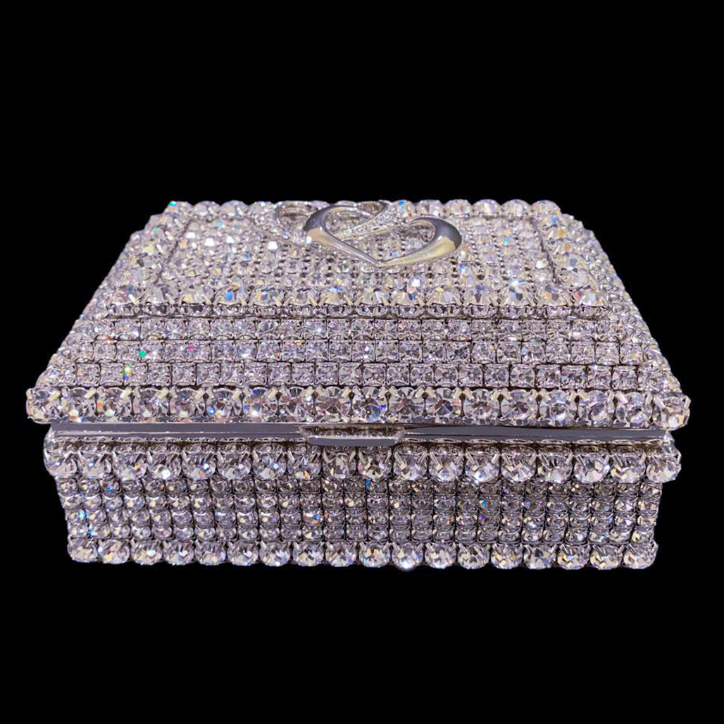 Locking Hearts Keepsake Box Featuring Premium Crystal