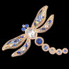 Dragonfly Floral Ornament Featuring Premium Crystals