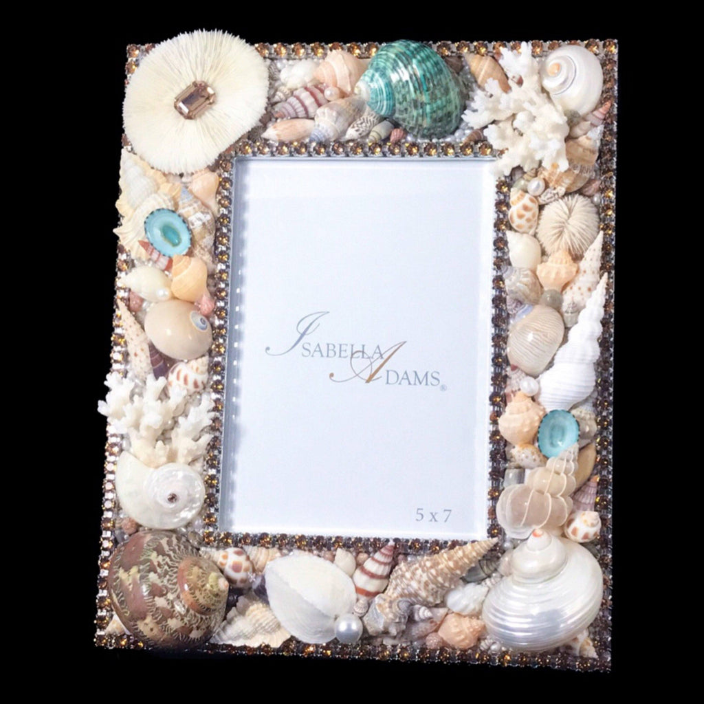 Topaz Sea Life 5 x 7 Picture Frame Featuring Premium Crystal