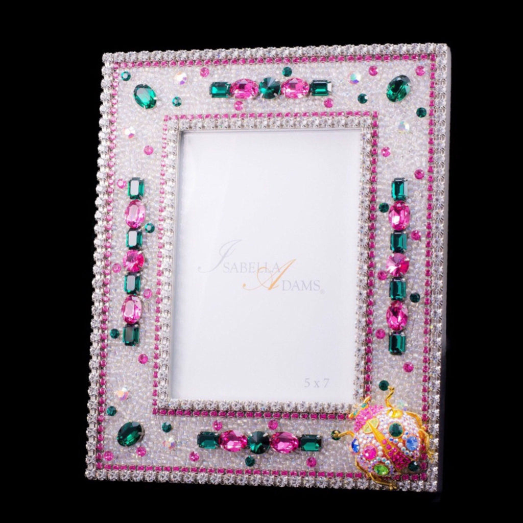 Spring Garden 5 x 7 Ladybug Picture Frame Featuring Premium Crystal
