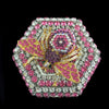 Pink Bee Hexagon Box Featuring Premium Crystals