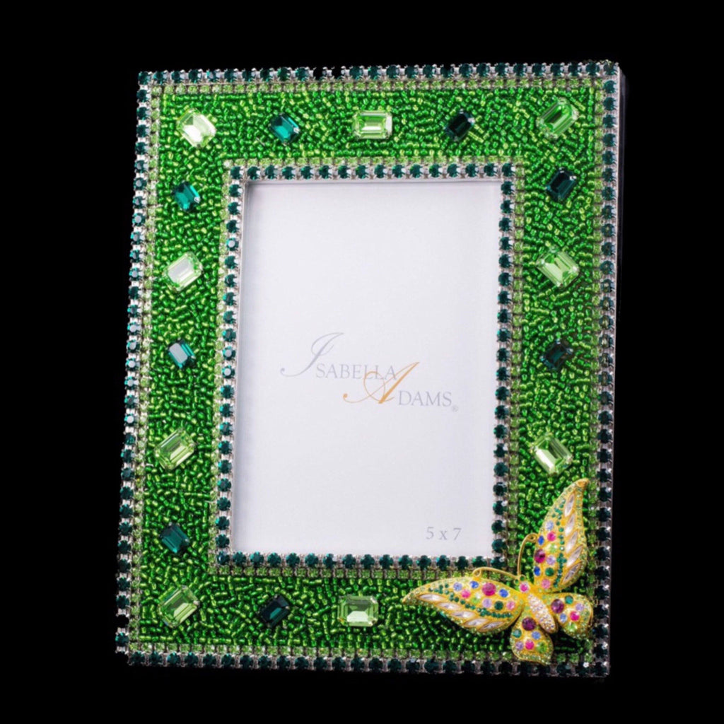Spring Garden 5 x 7 Butterfly Picture Frame Featuring Premium Crystal