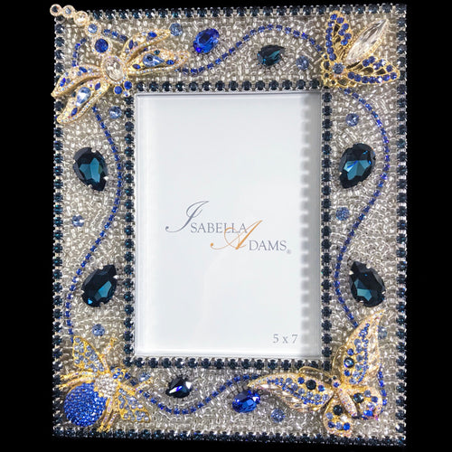 5 x 7 Bug Picture Frame Featuring Montana Blue Swarovski © Crystals