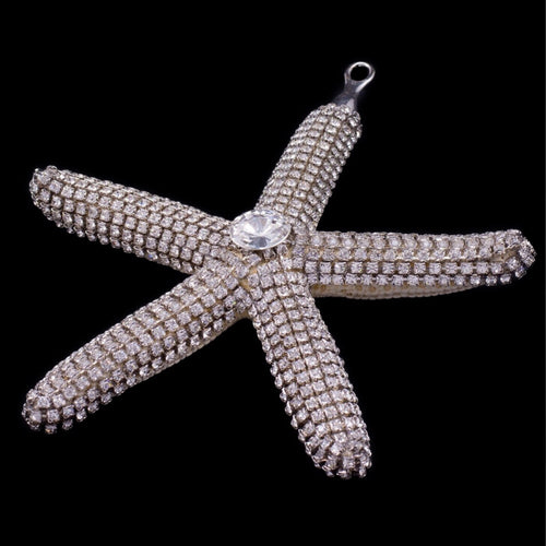 Large Starfish Christmas Ornament Featuring Premium  Crystal